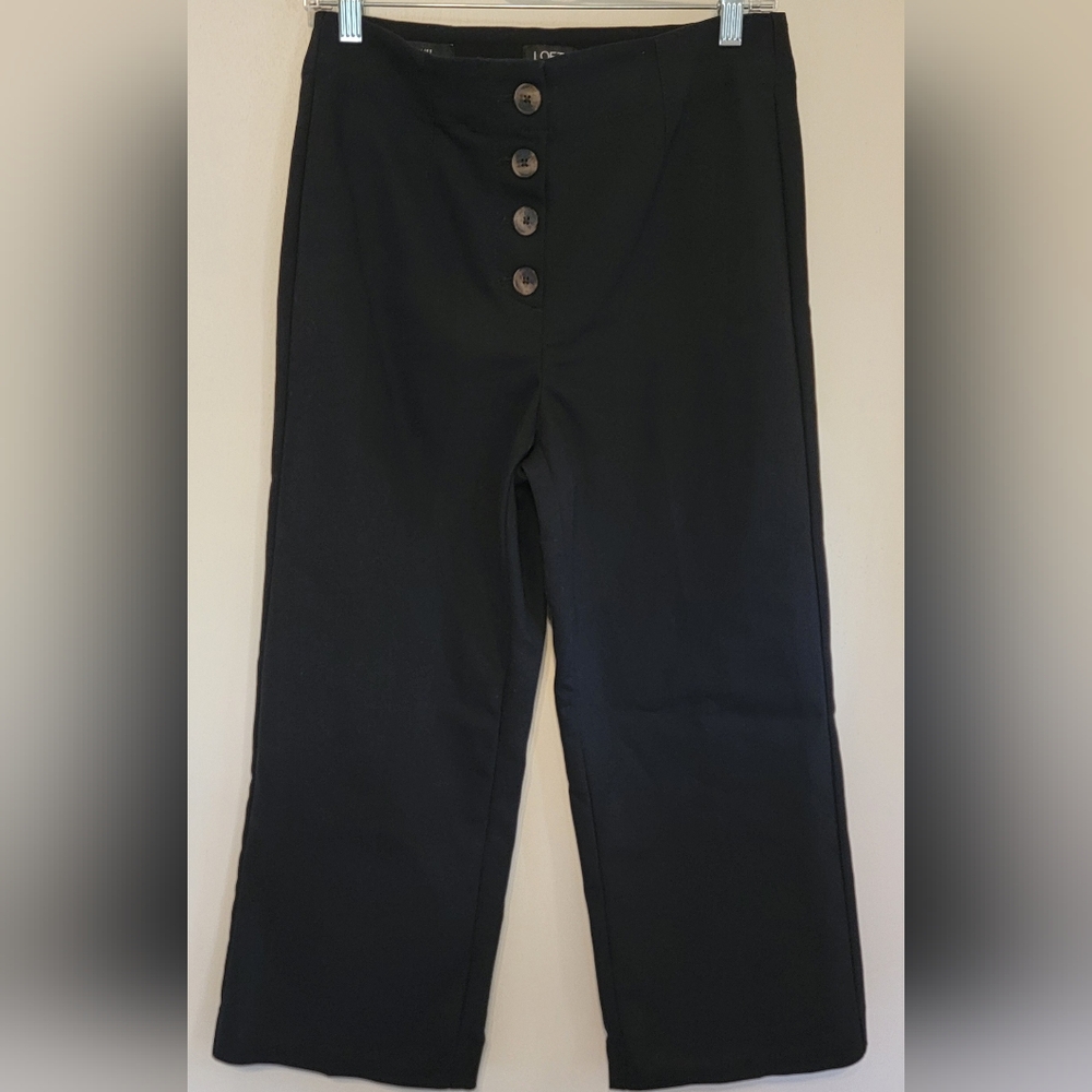 Women's Loft Button Front Cropped Pants Size 4P